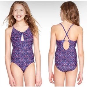 vineyard vines America Whales One Piece Swimsuit sz 10/12